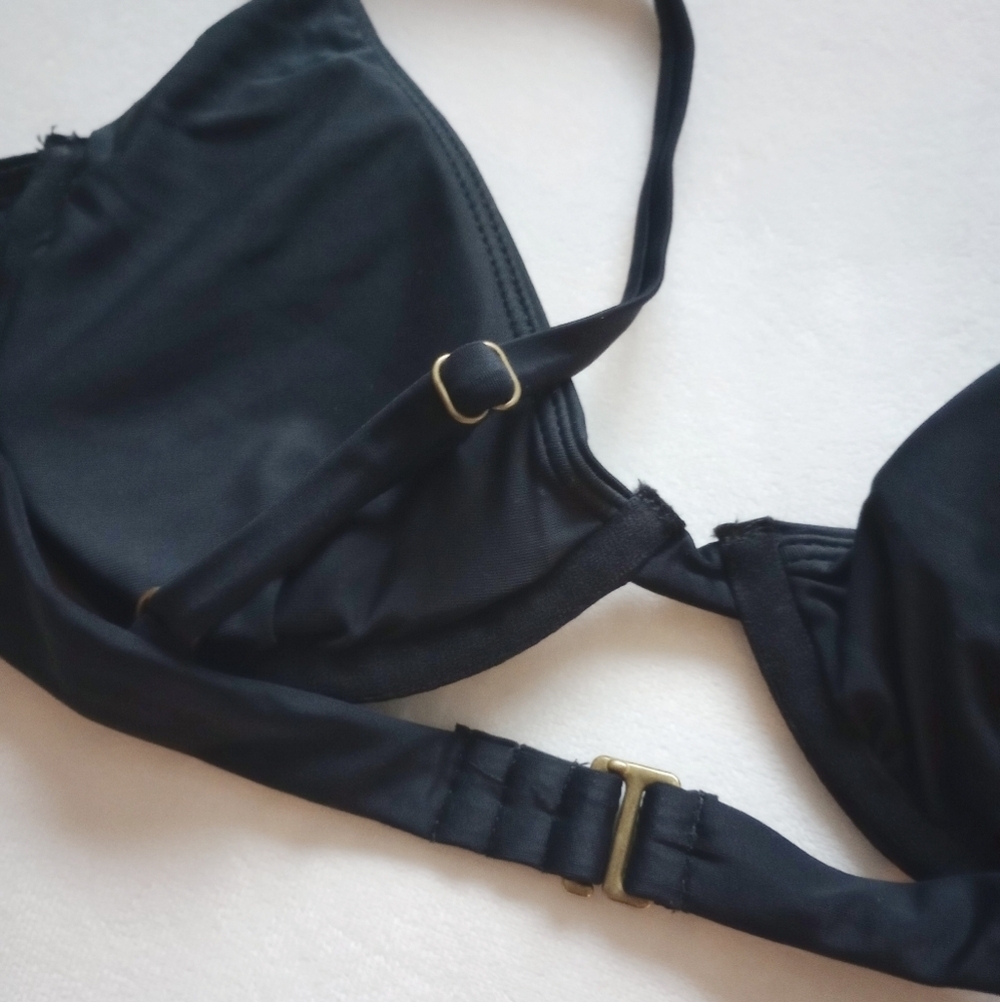 Andie▪️Sicily Black Bikini Swim Top - Picture 5 of 8
